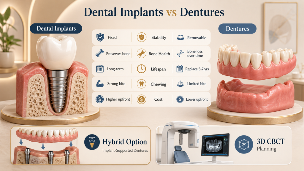Dental Implants or Dentures: Which Is the Better Option
